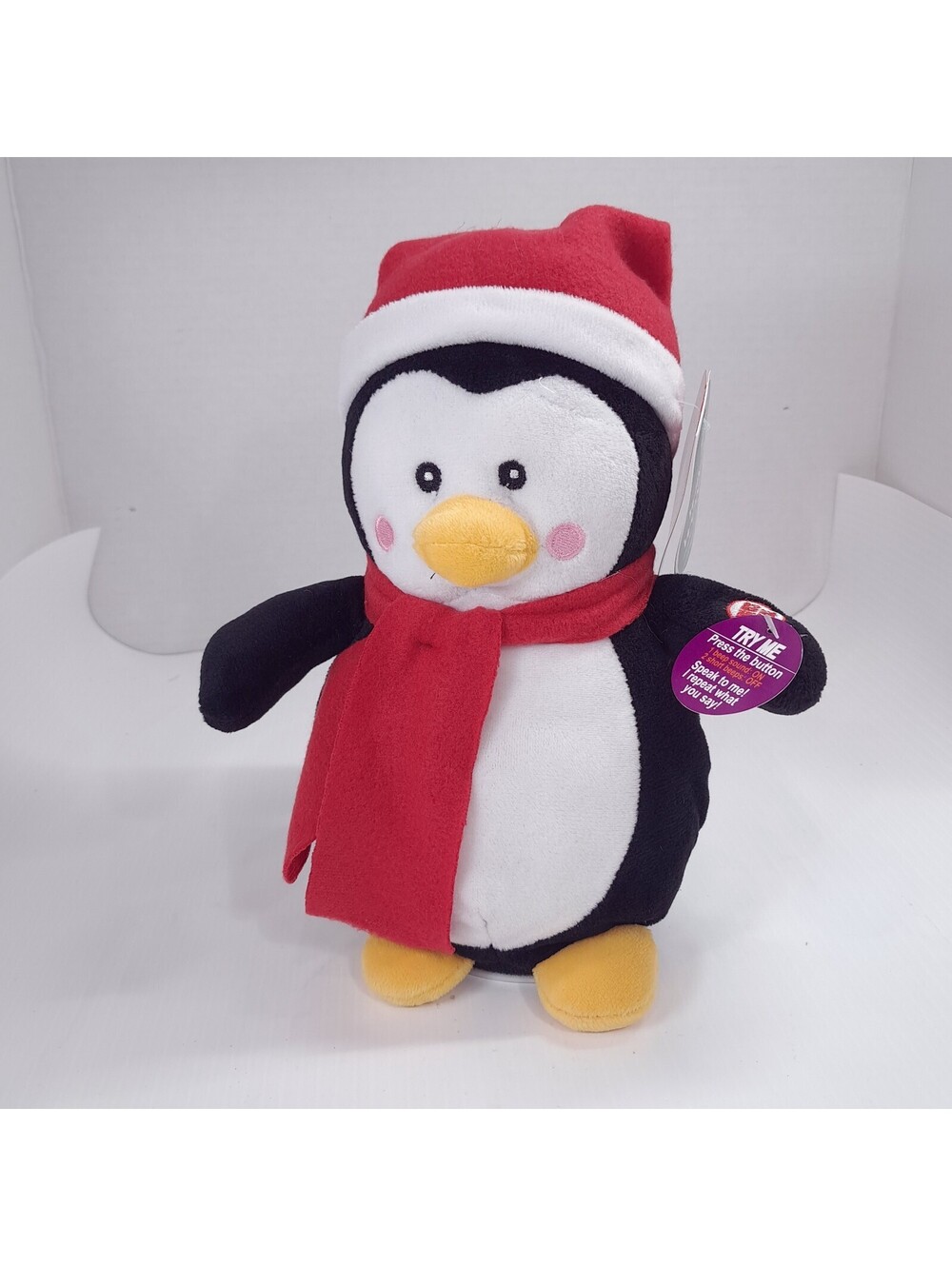 Giggles International Penguin plush Talking Repeating Bouncing Winter Wonderland